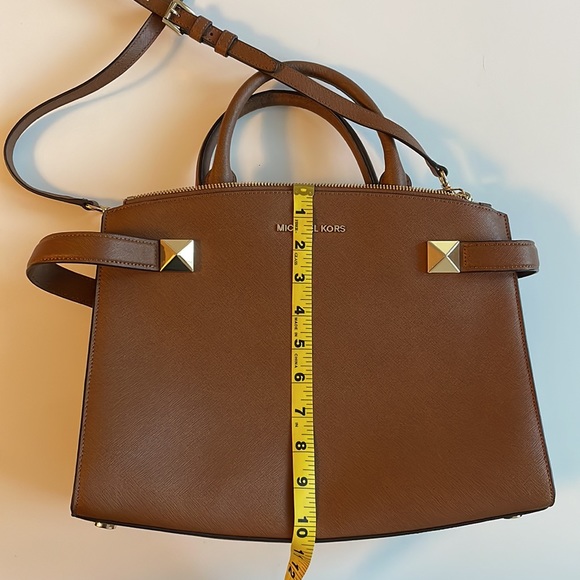 Michael Kors cognac structured satchel purse - Picture 9 of 9